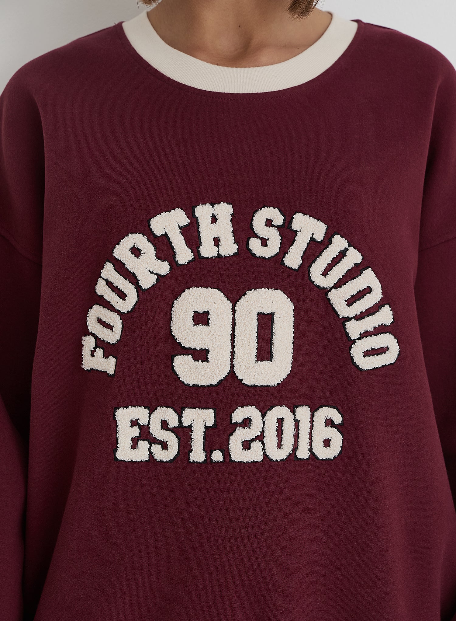 Burgundy Fourth Studio Relaxed Oversized Sweatshirt